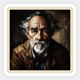 Portrait of an Old Man Sticker